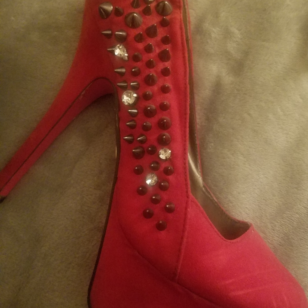 Sexy Red Spiked Heels 9.5